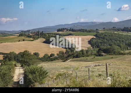 Wunderschöne toskanische Landschaft Atmosphäre. Italia Stockfoto