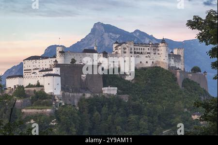 Burg Hohenwerfen, mittelalterliche Burg in Österreich in der Nähe von Salzburg Stockfoto