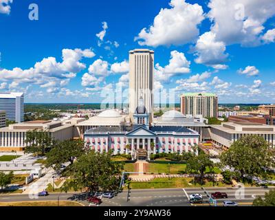 Tallahassee, FL - 2. September 2024: Das Florida State Capitol Building und das Florida Historic Capitol Museum Stockfoto