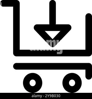 Symbol „Warenkorb hinzufügen“ Vektor. Gliederung Warenkorb-Zeichen. Abbildung Des Symbols Für Isolierte Konturen Stock Vektor