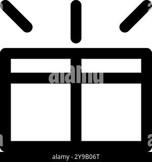 Vektorsymbol für Geschenkkartons. Vektorillustration für Umrissstil. Kann für Benutzeroberfläche, Website und mobile App verwendet werden Stock Vektor