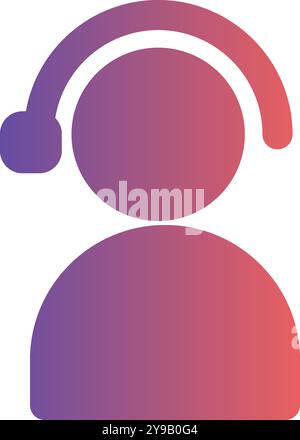 Symbole für den Kundendienst. Mit modernem Design und Farbverläufen. Geeignet für Websites, UI und mobile Apps. Stock Vektor