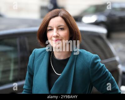 London, Großbritannien. Oktober 2024. Bridget Phillipson, Staatssekretär für Bildung und Minister für Frauen und Gleichstellung, in der Downing Street zu einer Kabinettssitzung. Stockfoto