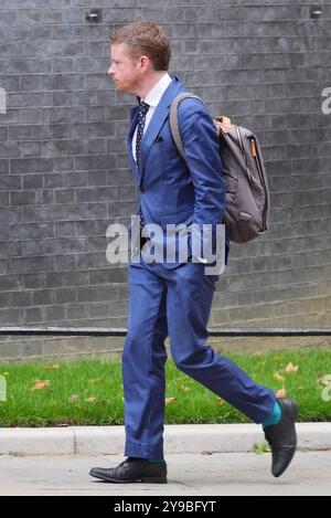 Stabschef der Downing Street, Morgan McSweeney, in der Downing Street, im Zentrum von London, vor dem heutigen Besuch von Präsident Zelensky. Bilddatum: Donnerstag, 10. Oktober 2024. Stockfoto