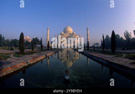 Indien, Agra, das Taj Mahal. Stockfoto