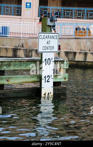 St. Petersburg, Florida, USA. März 2018. Freiraum am Center'' Messstab im Wasser in der Innenstadt von Tampa, Florida am 11/2018 vom Wasser aus gesehen. (Kreditbild: © Amy Katz/ZUMA Press Wire) NUR REDAKTIONELLE VERWENDUNG! Nicht für kommerzielle ZWECKE! Stockfoto