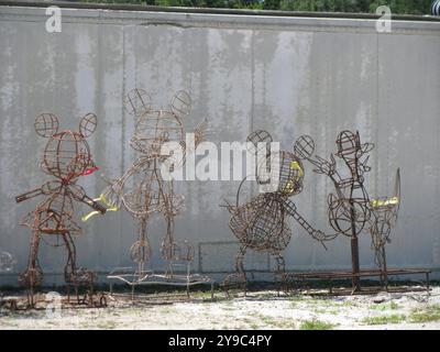 Disney Mickey und Freunde Topiary Baskets Stockfoto