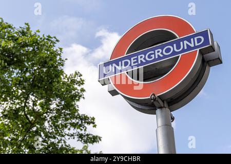London Underground-Schild, London England UK Stockfoto