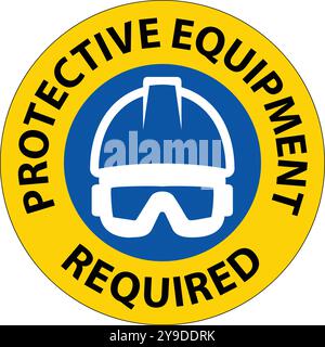 Bodenschild, Schutzausrüstung Erforderlich Stock Vektor