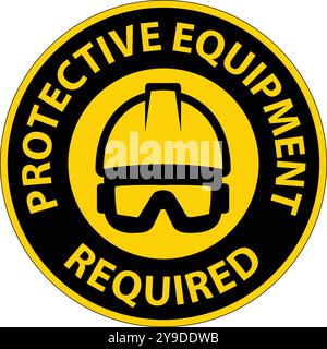 Bodenschild, Schutzausrüstung Erforderlich Stock Vektor