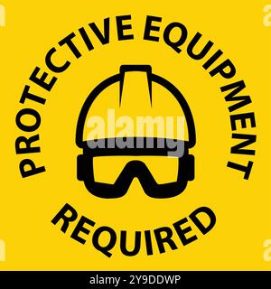 Bodenschild, Schutzausrüstung Erforderlich Stock Vektor