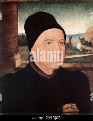 MEMLING, Hans (* ca. 1440, Seligenstadt, d. 1494, Brügge) Porträt eines alten Mannes 1470-75 Öl auf Holz, 34 x 29 cm staatliche Museen, Berlin das Begleitstück des Gemäldes Porträt einer alten Frau befindet sich im Musée du Louvre, Paris. --- Schlüsselwörter: ----------------- Autor: MEMLING, Hans Titel: Porträt eines alten Mannes Zeitlinie: 1451-1500 Schule: Flämische Form: Malerei Typ: Porträt Stockfoto