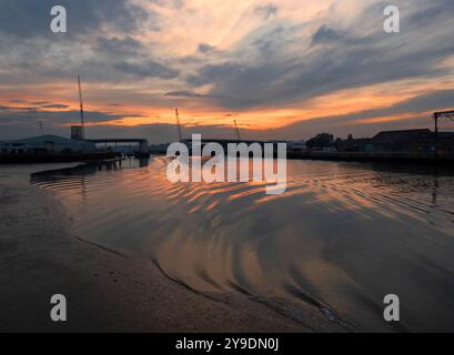 Inner Harbour bei Sonnenuntergang Stockfoto