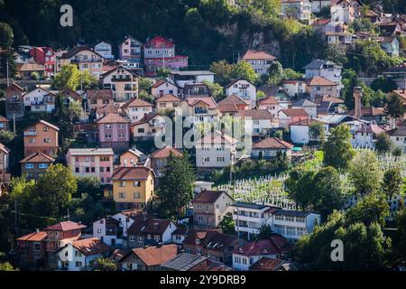 Sarajevo, Bosnien Und Herzegowina. Oktober 2024. Blick auf Sarajevo von der Gelben Festung in Sarajevo, Bosnien und Herzegowina, am 08. Oktober 2024. Foto: Zvonimir Barisin/PIXSELL Credit: Pixsell/Alamy Live News Stockfoto