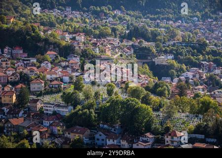 Sarajevo, Bosnien Und Herzegowina. Oktober 2024. Blick auf Sarajevo von der Gelben Festung in Sarajevo, Bosnien und Herzegowina, am 08. Oktober 2024. Foto: Zvonimir Barisin/PIXSELL Credit: Pixsell/Alamy Live News Stockfoto