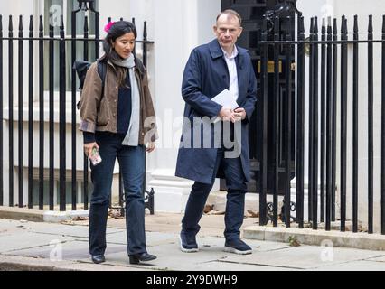 London, Großbritannien. Oktober 2024. Andrew Marr, Fernsehsender und Journalist, in der Downing Street. Quelle: Karl Black/Alamy Live News Stockfoto