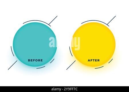 comics-Stil vor und nach ungewöhnlichem Vergleichskonzeptvektor Stock Vektor