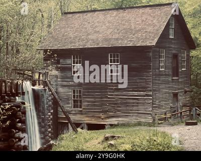 Mingus Mill im Great Smoky Mountains National Park, Cherokee, North Carolina Stockfoto