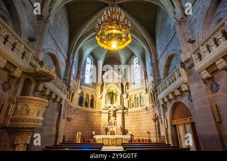 Katholisch-christliche Kapelle, Javier Castle, 10. Jahrhundert, Javier Heiligtum, Foral Community of Navarra, Spanien. Stockfoto