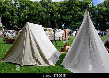 Jährliches mittelalterliches Festival, Bayeux, Nornandy, Frankreich Stockfoto