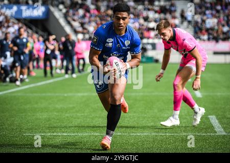 Paris, Frankreich. September 2024. Salesi RAYASI von Vannes während des französischen Meisterschaftsspiels Top 14 Rugby union zwischen Stade Francais Paris und RC Vannes am 14. September 2024 im Jean Bouin Stadion in Paris, Frankreich - Foto Matthieu Mirville/DPPI Credit: DPPI Media/Alamy Live News Stockfoto