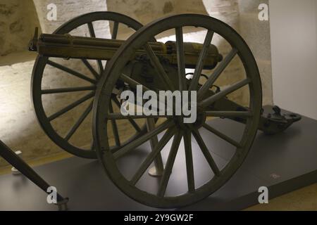 Gatling-Pistole, Modell 1865. Colt, Hartford, Connecticut (USA), ca. 1870. Armeemuseum. Toledo, Spanien. Stockfoto