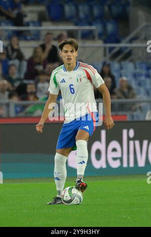 Roma, Italien. Oktober 2024. Der Italiener Samuele Ricci während des Qualifikationsspiels der UEFA Nations League 2024/25 der Gruppe 2 zwischen Italien und Belgien im Olimpico-Stadion in Rom am 10. Oktober 2021. (Foto: Fabrizio Corradetti/LaPresse) Credit: LaPresse/Alamy Live News Stockfoto