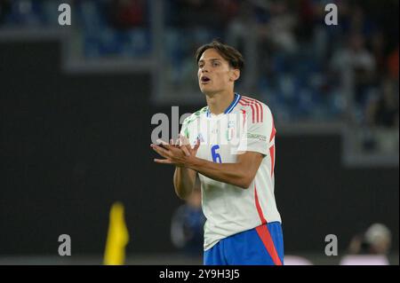 Roma, Italien. Oktober 2024. Der Italiener Samuele Ricci während des Qualifikationsspiels der UEFA Nations League 2024/25 der Gruppe 2 zwischen Italien und Belgien im Olimpico-Stadion in Rom am 10. Oktober 2021. (Foto: Fabrizio Corradetti/LaPresse) Credit: LaPresse/Alamy Live News Stockfoto