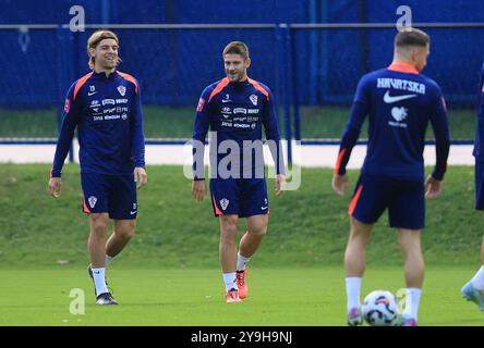 Zagreb, Kroatien. Oktober 2024. Andrej Kramaric während des Trainings der kroatischen Nationalmannschaft im Maksimir-Stadion in Zagreb, Kroatien am 9. Oktober 2024. Foto: Marko Prpic/PIXSELL Credit: Pixsell/Alamy Live News Stockfoto