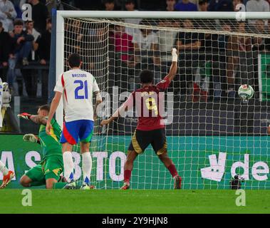 Roma, Roma, Italia. Oktober 2024. Während des ersten Spiels der Nationalliga 10/10/2024, Fußball zwischen Italien und Belgien im Stadio Olimpico in Rom. Im Bild: (Credit Image: © Fabio Sasso/ZUMA Press Wire) NUR REDAKTIONELLE VERWENDUNG! Nicht für kommerzielle ZWECKE! Stockfoto