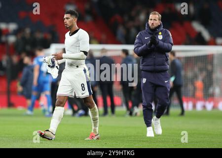 London, Großbritannien. Oktober 2024. Jude Bellingham aus England nach dem Spiel der UEFA Nations League zwischen England und Griechenland im Wembley Stadium, London, England am 10. Oktober 2024. Foto von Joshua Smith. Nur redaktionelle Verwendung, Lizenz für kommerzielle Nutzung erforderlich. Keine Verwendung bei Wetten, Spielen oder Publikationen eines einzelnen Clubs/einer Liga/eines Spielers. Quelle: UK Sports Pics Ltd/Alamy Live News Stockfoto