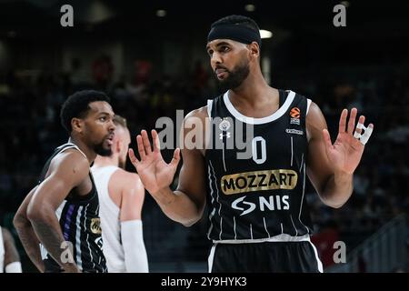 Brandon Davies von Partizan Mozzart wettete Belgrad während des EuroLeague-Spiels zwischen Real Madrid und Partizan Belgrad im Wizink Center am Oktober Stockfoto