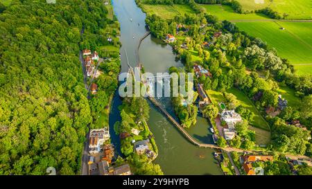 Blick auf Henley-on-Thames, eine Stadt und eine Gemeinde an der Themse in Oxfordshire, England, Großbritannien Stockfoto