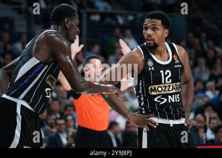 Madrid, Spanien. Oktober 2024. Sterling Brown von Partizan Mozzart wettete Belgrad während des EuroLeague-Spiels zwischen Real Madrid und Partizan Belgrad am 10. Oktober 2024 im Wizink Center in Madrid Spanien Credit: SIPA USA/Alamy Live News Stockfoto