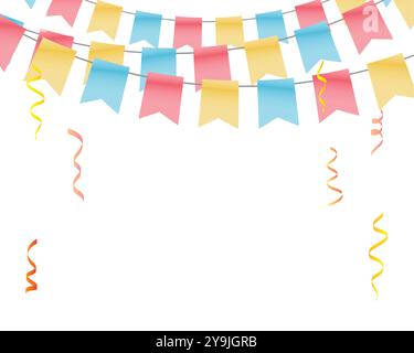 Dekorative Partyflaggen Hintergrund für Ihre Veranstaltung feiern im Stil Vektor Stock Vektor