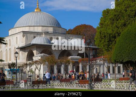 Türkiye, Türkei, Istanbul, Sultan Ahmed Grabmal, Stockfoto