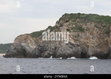 Küstenlandschaft in Zipolite, Oaxaca, Mexiko. Stockfoto