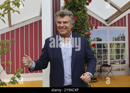 Presenter) in der ARD-Fernsehsendung Stockfoto