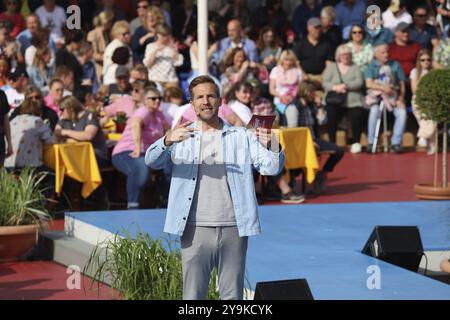 Stefan Mayer (Moderator) in der ARD-Fernsehsendung Stockfoto
