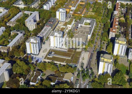 Muemmelmannsberg, Großwohnheim, Wohnblock, Genossenschaft, Sozialwohnungen, Billstedt, Hamburg, Luftaufnahme, Zentrum, Mitte Stockfoto