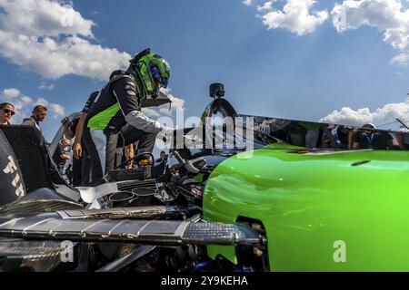 CONOR DALY (78) (USA) aus Noblesville, Indiana, bereitet sich auf dem World Wide Technology Raceway in Madis für die Bommarito Automotive Group 500 vor Stockfoto