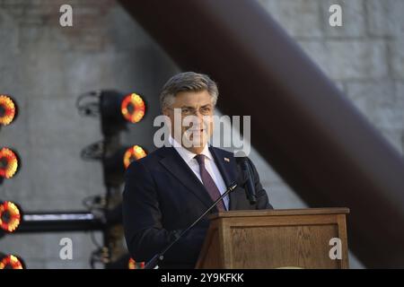 Andrej Plenkovic (Premierminister Kroatiens) beim Kroatischen Sommerfest im Europa Park Rust 2024 Stockfoto