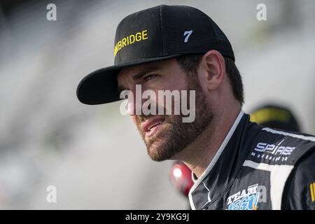 Der NASCAR Cup Pilot Corey Lajoie (7) qualifiziert sich für den Quaker State 400 auf dem Atlanta Motor Speedway in Hampt Stockfoto