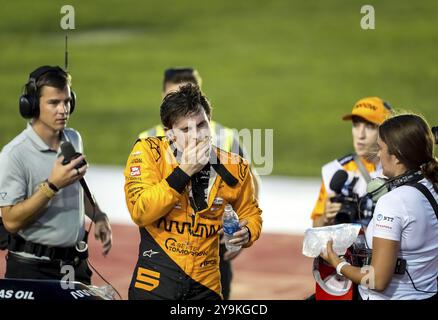 PATO OWARD (5) aus Monterey, Mexiko, ist der Fahrer DER NTT INDYCAR-SERIE auf dem Iowa Speedway in Newton, IA, Central am, auf dem zweiten Platz des Hy-Vee Homefront 250 Stockfoto