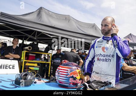 Shane Van Gisbergen, der Fahrer der NASCAR Craftsman Truck Series, geht auf die Rennstrecke, um für den TSport 200 im Indianapolis Raceway Park in Indien zu trainieren Stockfoto