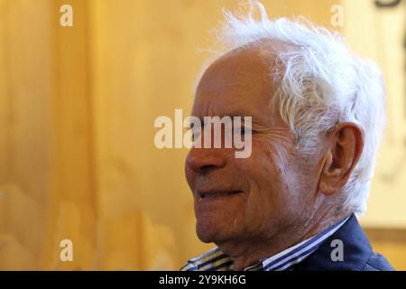 Georg Thoma (Olympiasieger und Nordischer Weltmeister) bei der Sportpreisverleihung des Schwarzwaldski-Vereins 2024 im Schwarzwaldskimuseum Stockfoto