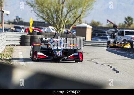 PIETRO FITTIPALDI (30) aus Miami, Florida, kommt während eines Trainings für die erste Thermal Club $1 Million Challenge im Therm von der Boxengasse ab Stockfoto