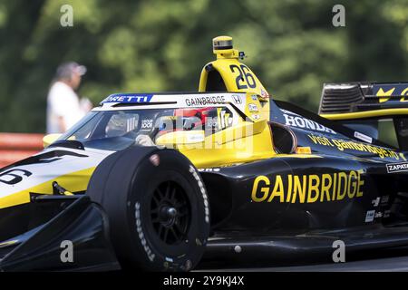 COLTON HERTA (26) aus Valencia, Kalifornien, übt für den Honda Indy 200 auf dem Mid-Ohio Sports Car Course in Lexington, OH Stockfoto