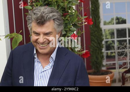 Presenter) in der ARD-Fernsehsendung Stockfoto