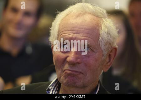 Georg Thoma (Olympiasieger und Nordischer Weltmeister) bei der Sportpreisverleihung des Schwarzwaldski-Vereins 2024 im Schwarzwaldskimuseum Stockfoto